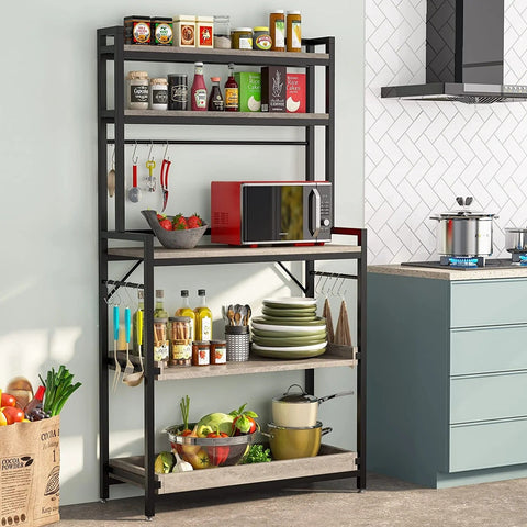 Slew Microwave Kitchen Storage Organizer Bakers Rack - waseeh.com