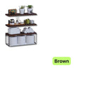 Zaram Wooden Floating Kitchen Bathroom Partition Storage Shelves (Set of 3)