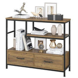 Zatora Hallway Entryway Bookshelve Organizer Console Table