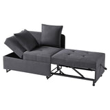 Sofa Bed 3 In 1 Convertible Sleeper Chair With Adjustable Backrest, Chair Bed With 2 Throw Pillows For Living Room