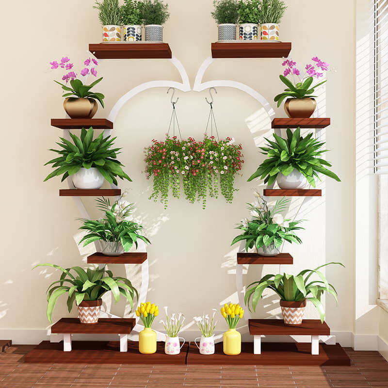 Heart Curved Plant Shelve Rack Decor - waseeh.com