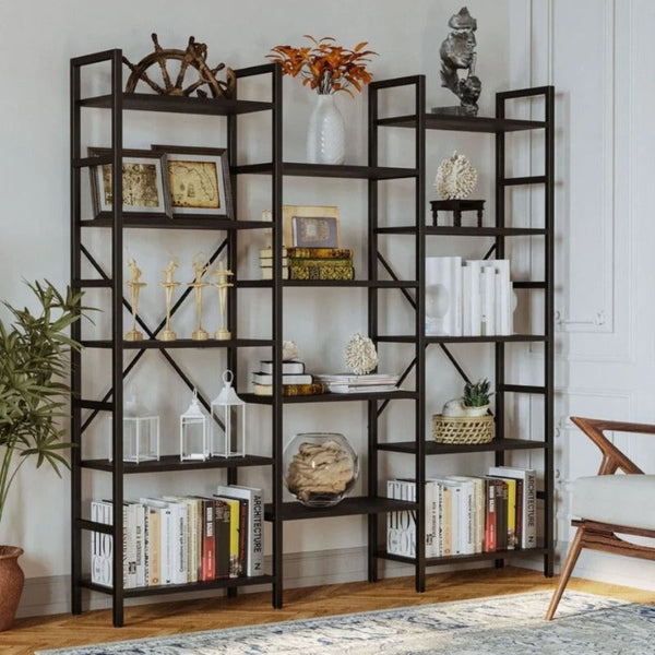 Multiuse Crosser Bookcase Storage Organizer Rack - waseeh.com