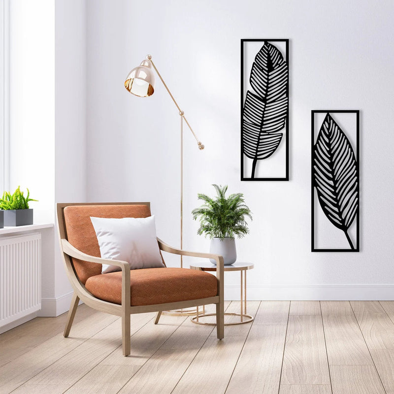 Decor Leaves, Home Wall Art, Metal Wall Decor ( pack of 2 leaf )