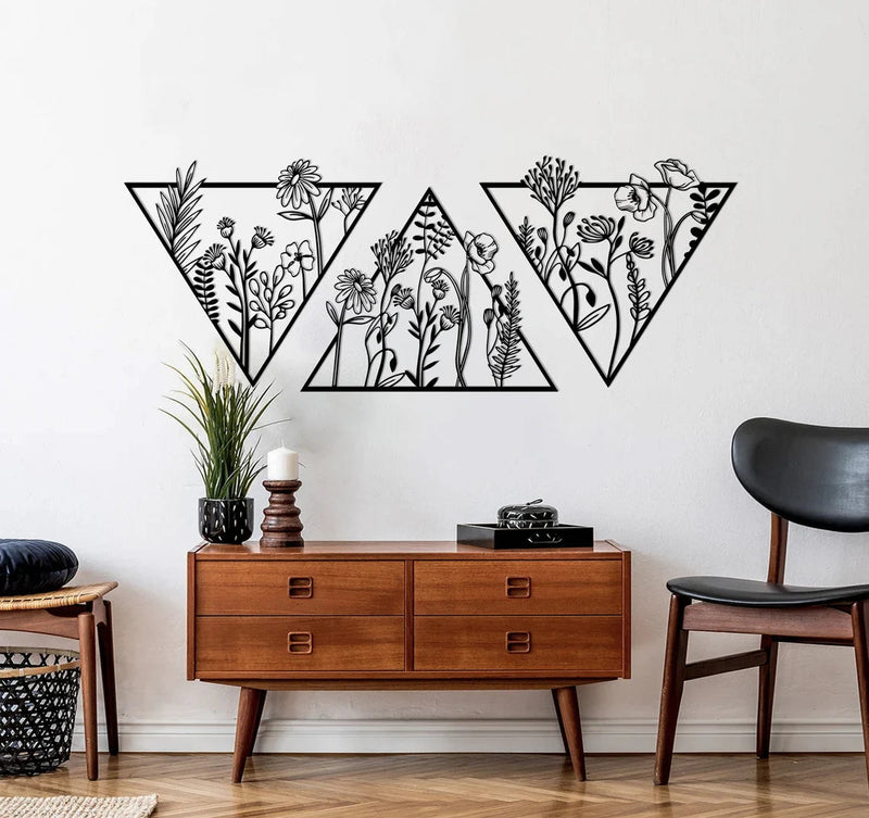 Triangle Metal Wall Decor