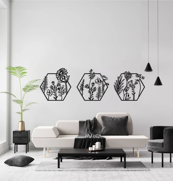 Hexagon Metal Wall Decor