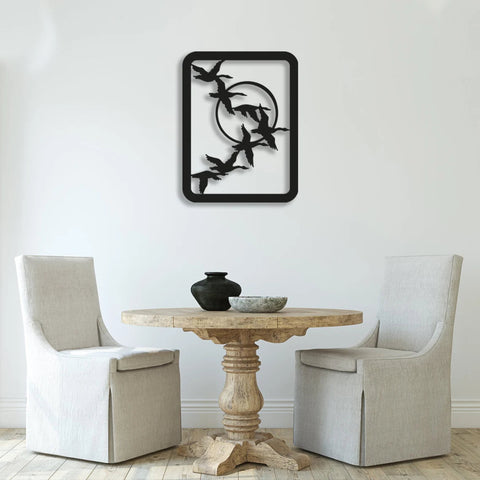 Flying Swan Metal Wall Decor