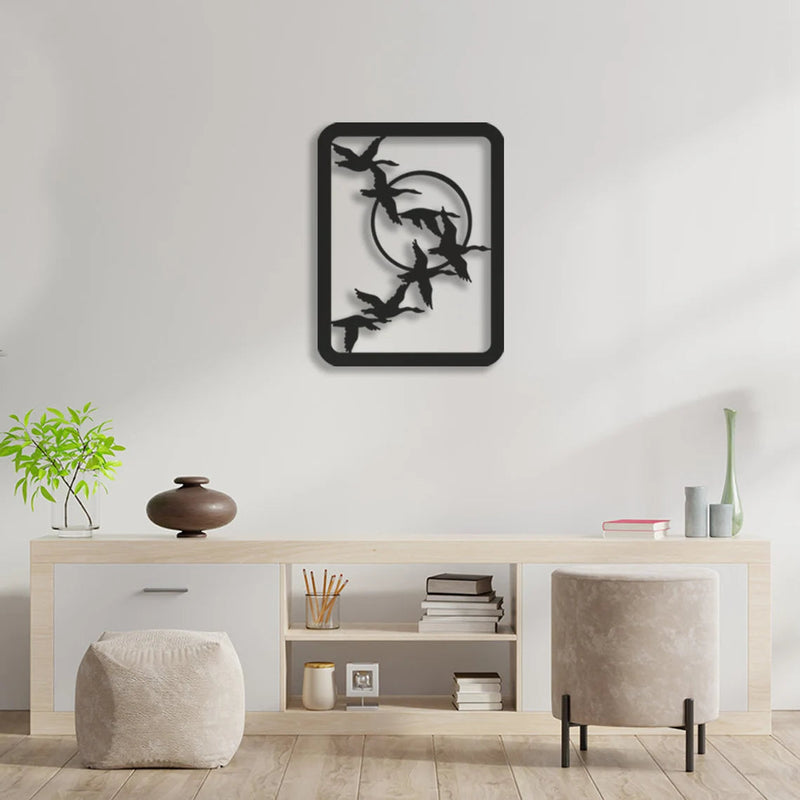 Flying Swan Metal Wall Decor