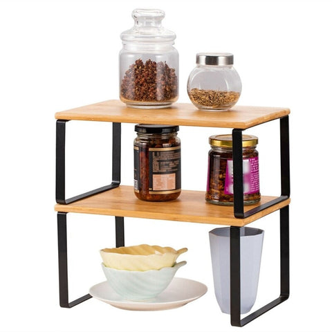 Kitchen Cabinet Shelve Organizer Rack - kitchen shelves - waseeh.com