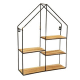 Wall-Mounted "Big Home" Floating Metal Storage Shelve Frame Organizer Decor - waseeh.com