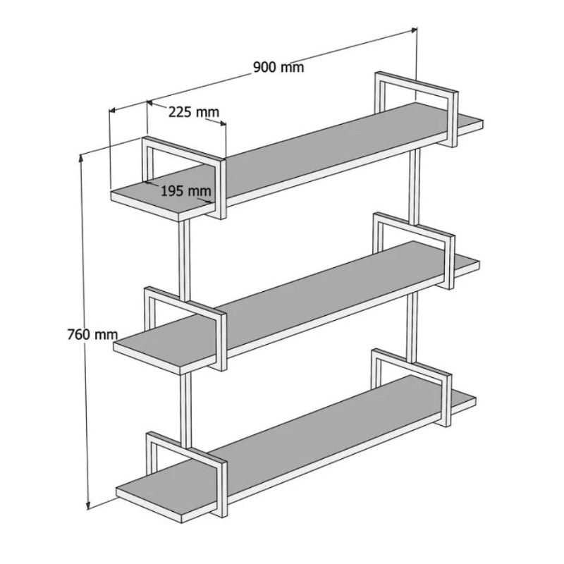 Elantral Accent Lounge Living Room Floating Organizer Shelve - waseeh.com