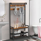 Mr. IronStone Entryway Living Lounge Bedroom Coat Hanging Shoes Organizer Storage Rack - waseeh.com