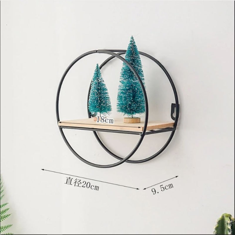 Wall-Mounted "Mini-Round" Floating Metal Storage Organizer Frame Decor - waseeh.com