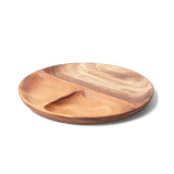 Three Section Round Wooden Platter