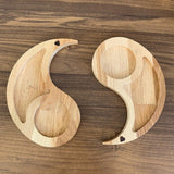 Yin Yang Snack Serving Solid Wood Tray Platter