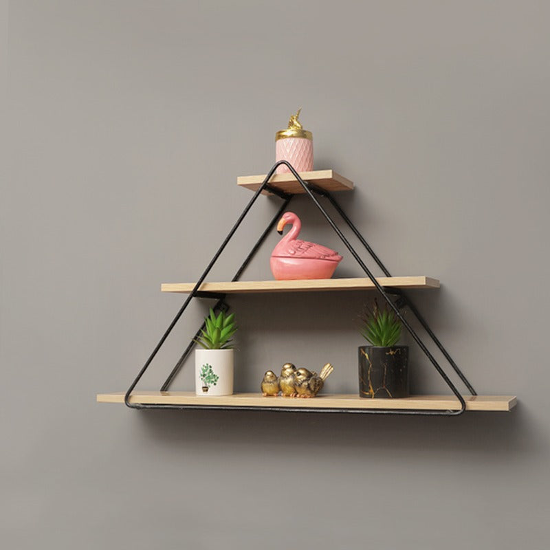 Chengxin Triangle Floating Wall Metal Organizer Shelve Decor - waseeh.com